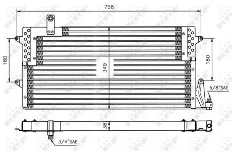 Конденсатор кондиционера VW Passat 88- (пр-во) NRF 35534