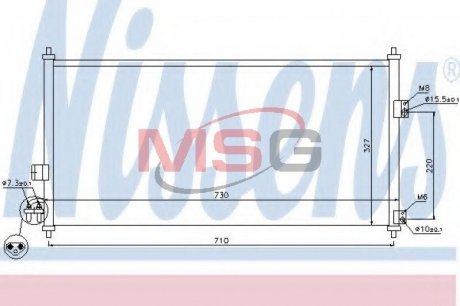 Радіатор кондиціонера NISSENS 94889