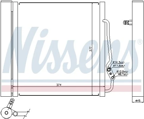 Радиатор кондиционера SMART (пр-во Nissens) NISSENS 94543 (фото 1)