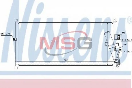 Радіатор кондиціонера NISSENS 94521