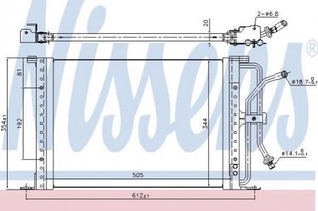Радіатор кондиціонера NISSENS 94277