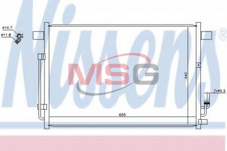 Радіатор кондиціонера NISSENS 940403