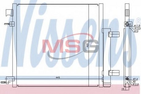 Радіатор кондиціонера NISSENS 940247