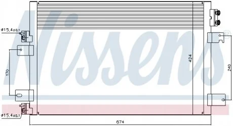 Радіатор кондиціонера NISSENS 940151