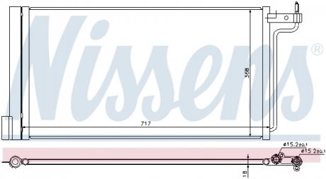 Радіатор кондиціонера NISSENS 940181 (фото 1)