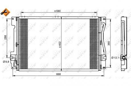 Радіатор кондиціонера NRF 35151