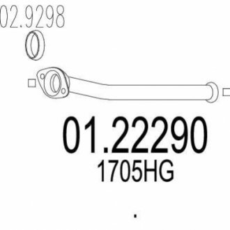 Труба вихлопного газу MTS 0122290
