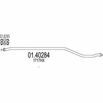 Труба вихлопного газу MTS 0140284