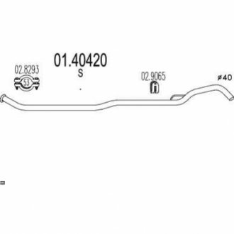 Труба вихлопного газу MTS 0140420