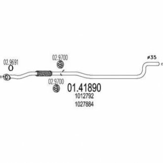 Труба вихлопного газу MTS 0141890