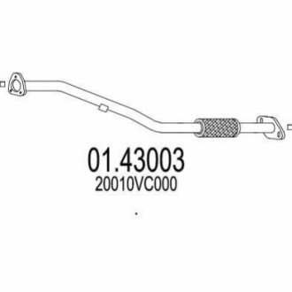 Труба вихлопного газу MTS 0143003