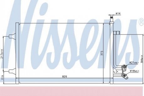 Радіатор кондиціонера NISSENS 940097