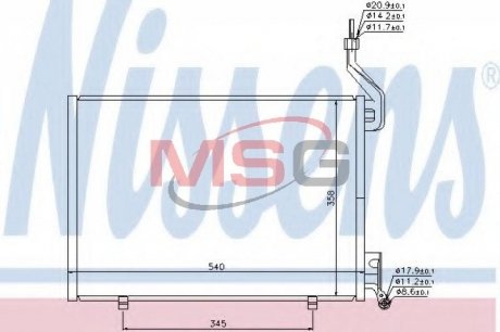 Радіатор кондиціонера NISSENS 940107