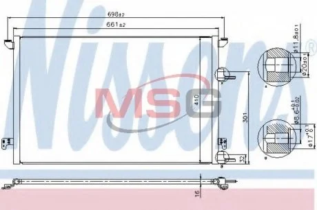 Радіатор кондиціонера NISSENS 940320