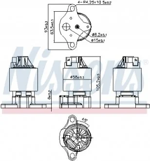 Клапан EGR рециркуляции газов OPEL (пр-во Nissens) NISSENS 98187