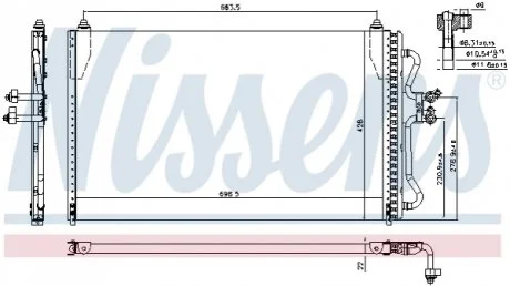 Радіатор кондиціонера NISSENS 94731