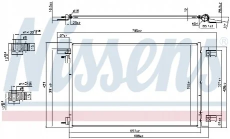 Радіатор кондиціонера NISSENS 940479