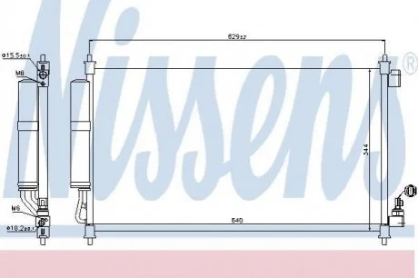 Радіатор кондиціонера NISSENS 940382