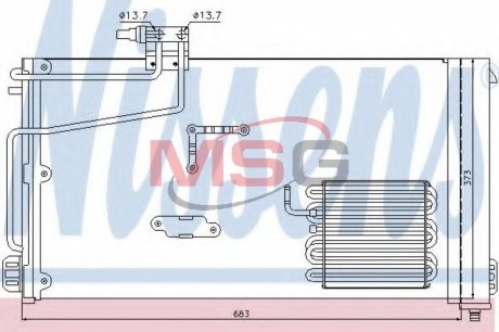 Радіатор кондиціонера NISSENS 94545