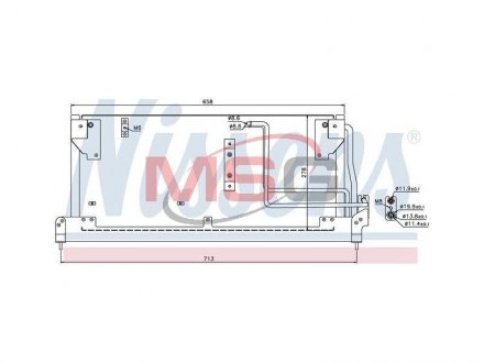 Радіатор кондиціонера NISSENS 94502