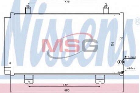 Радіатор кондиціонера NISSENS 940261