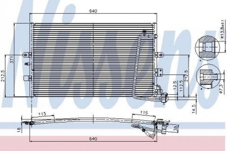 Радіатор кондиціонера NISSENS 94301