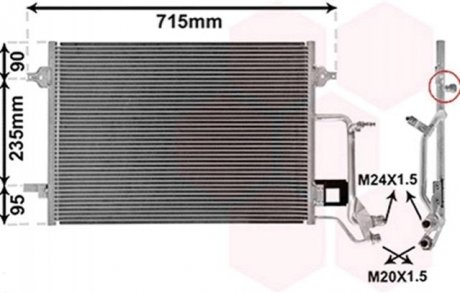 Конденсор кондиционера A4/PASSAT5 ALL 94-98 Van Wezel 03005116