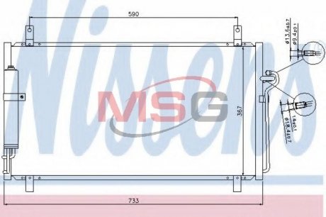 Радіатор кондиціонера NISSENS 94935