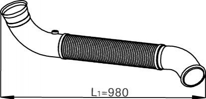 Труба вихлопного газу DINEX 68520