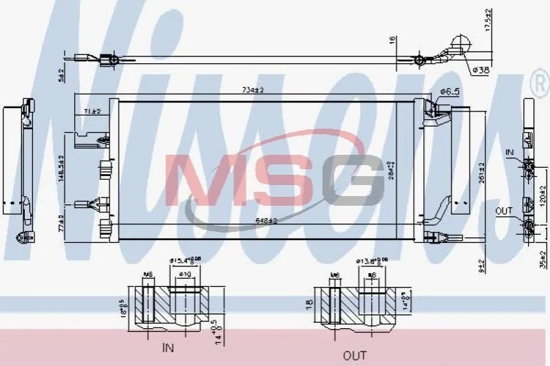 Конденсатор кондиционера BMW X1 F48 (15-) (пр-во Nissens) NISSENS 940759 (фото 1)