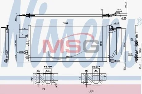 Конденсатор кондиционера BMW X1 F48 (15-) (пр-во Nissens) NISSENS 940759