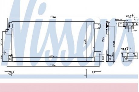 Радіатор кондиціонера NISSENS 940460