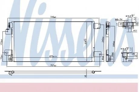 Радіатор кондиціонера NISSENS 940460