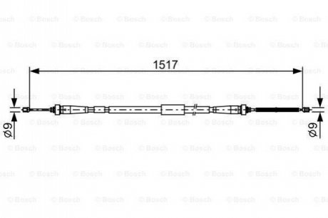 Трос стоянкових гальм BOSCH 1987482639