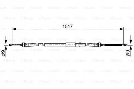 Трос стоянкових гальм BOSCH 1987482639