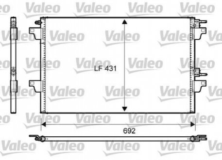 Конденсатор без хладогену VALEO 814007 (фото 1)