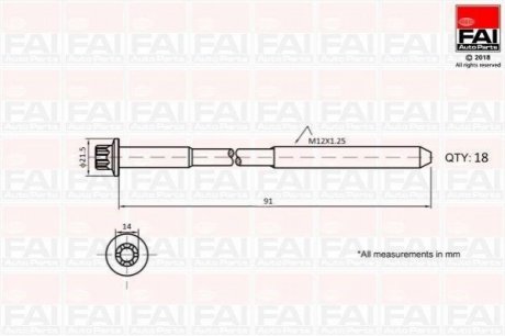 Комплект гвинтів голівки циліндра Fischer Automotive One (FA1) B2101