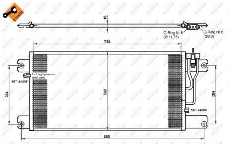 Радіатор кондиціонера NRF 35762