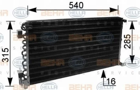 Радіатор кондиціонера HELLA 8FC351036041