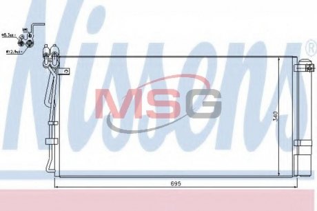 Радіатор кондиціонера NISSENS 940250