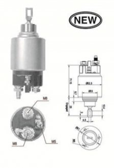 Тяговое реле, стартер MAGNETI MARELLI 940113050554