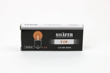 Лампа T4W 12V 4W BA9S SHAFER SL2010