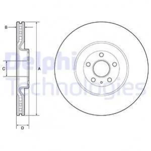 Диск гальмівнийPRZOD DELPHI BG9233C