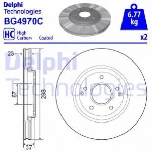 Диск гальмівнийPRZOD DELPHI BG4970C