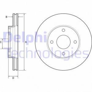 Диск гальмівнийPRZOD Delphi BG4953C