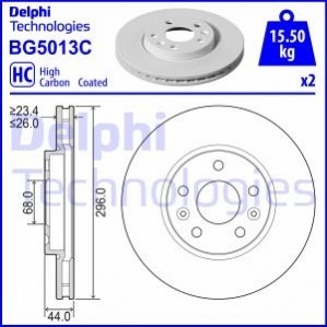 Диск гальмівнийPRZOD DELPHI BG5013C