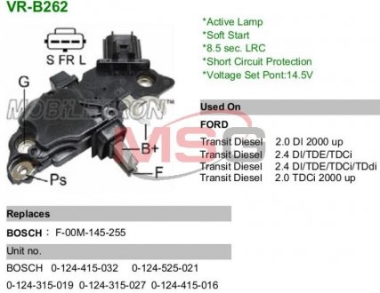 Регулятор генератора MOBILETRON VRB262