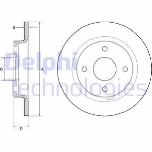 TARCZA HAMULCOWA TYL DELPHI BG4954C