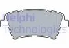 Комплект гальмівних колодок задн, HYUNDAI ELANTRA VII, I20 III KIA OPTIMA 1.6/2.0 09.15- DELPHI LP3537 (фото 1)