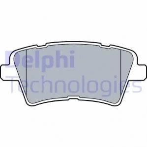 Комплект гальмівних колодок задн, HYUNDAI ELANTRA VII, I20 III KIA OPTIMA 1.6/2.0 09.15- DELPHI LP3537